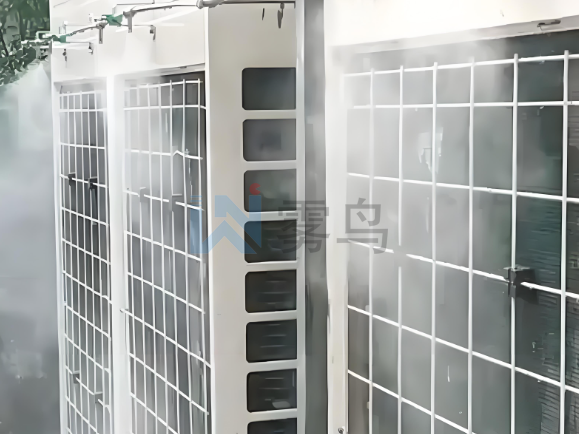 山西機房噴霧降溫節能案例分析，通信機房數據中心風冷式空調室外機噴霧降溫系統